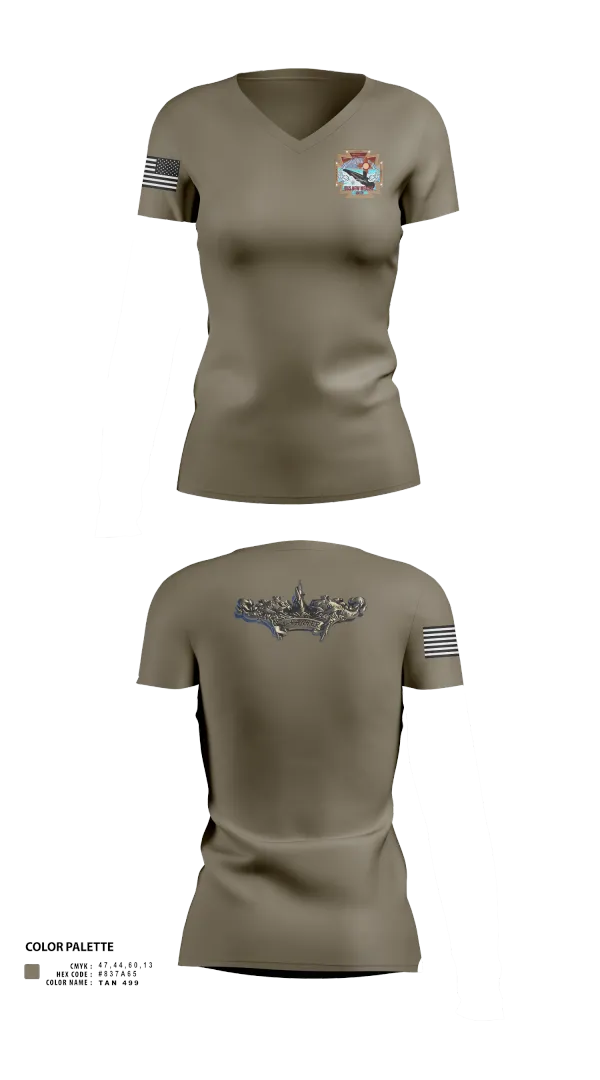 Womens Short Sleeve Vneck Shirt, USS New Mexico A-Gang, , Teamtime, Team time, sublimation, custom sports apparel, team uniforms, spirit wear, spiritwear, sports uniforms, custom shirts, team store, custom team store, fundraiser sports, apparel fundraiser