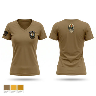 Womens Short Sleeve Vneck Shirt, HHC 79TH IBCT, National Guard, Teamtime, Team time, sublimation, custom sports apparel, team uniforms, spirit wear, spiritwear, sports uniforms, custom shirts, team store, custom team store, fundraiser sports, apparel fundraiser