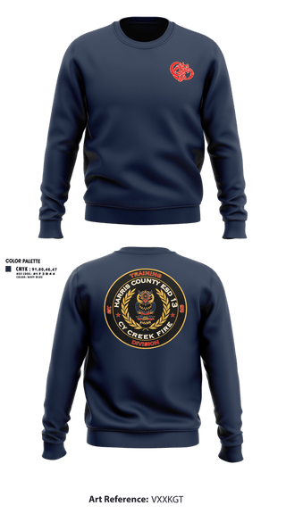 Crew Neck Sweatshirt, Cy Creek Fire 24, Fire Department, Teamtime, Team time, sublimation, custom sports apparel, team uniforms, spirit wear, spiritwear, sports uniforms, custom shirts, team store, custom team store, fundraiser sports, apparel fundraiser