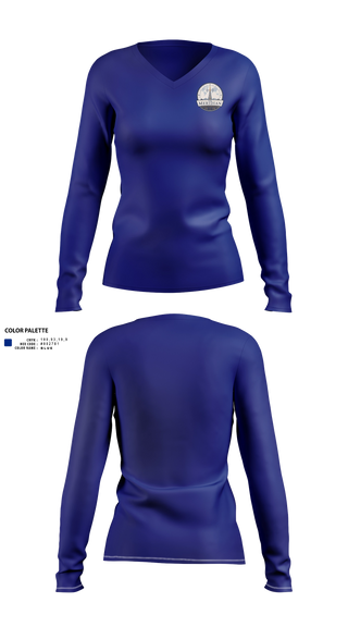 Womens Long Sleeve Vneck Shirt, Meridian Amateur Radio Club, , Teamtime, Team time, sublimation, custom sports apparel, team uniforms, spirit wear, spiritwear, sports uniforms, custom shirts, team store, custom team store, fundraiser sports, apparel fundraiser