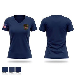Womens Short Sleeve Vneck Shirt, Clovis Police Department, Police, Teamtime, Team time, sublimation, custom sports apparel, team uniforms, spirit wear, spiritwear, sports uniforms, custom shirts, team store, custom team store, fundraiser sports, apparel fundraiser