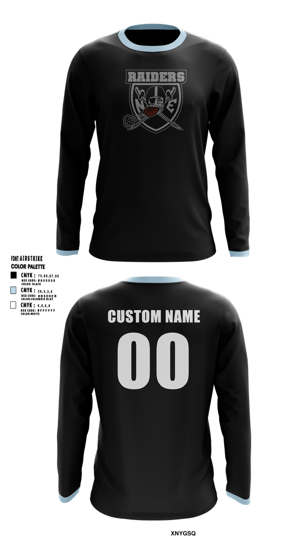 Long Sleeve Rash Guard Shirt, NE Raiders, , Teamtime, Team time, sublimation, custom sports apparel, team uniforms, spirit wear, spiritwear, sports uniforms, custom shirts, team store, custom team store, fundraiser sports, apparel fundraiser