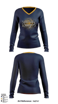 Naches Valley Ranger Basketball Women's Long Sleeve V-neck Shirt - 2