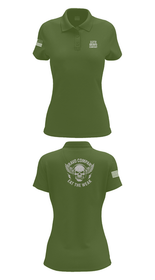Womens Short Sleeve Performance Polo, 112th Signal Battalion B CO, , Teamtime, Team time, sublimation, custom sports apparel, team uniforms, spirit wear, spiritwear, sports uniforms, custom shirts, team store, custom team store, fundraiser sports, apparel fundraiser