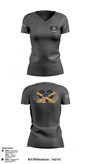 Womens Short Sleeve Vneck Shirt, Freedom BTRY, 1-320th FAR, , Teamtime, Team time, sublimation, custom sports apparel, team uniforms, spirit wear, spiritwear, sports uniforms, custom shirts, team store, custom team store, fundraiser sports, apparel fundraiser