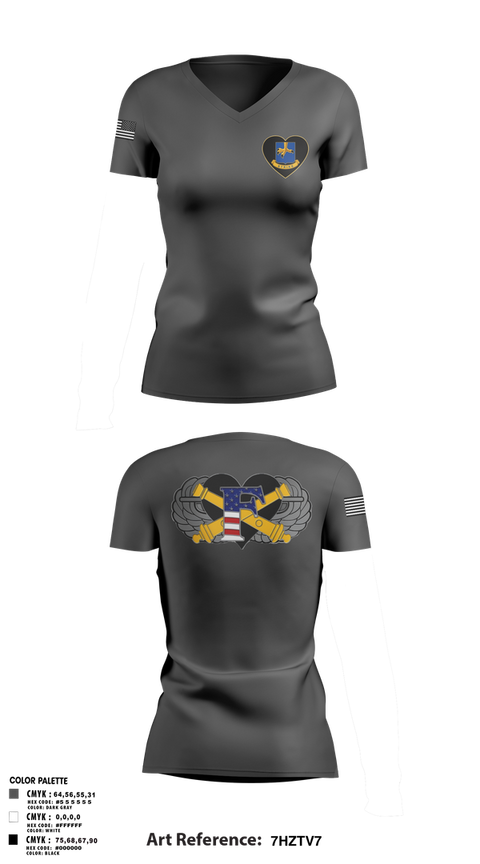 Womens Short Sleeve Vneck Shirt, Freedom BTRY, 1-320th FAR, , Teamtime, Team time, sublimation, custom sports apparel, team uniforms, spirit wear, spiritwear, sports uniforms, custom shirts, team store, custom team store, fundraiser sports, apparel fundraiser