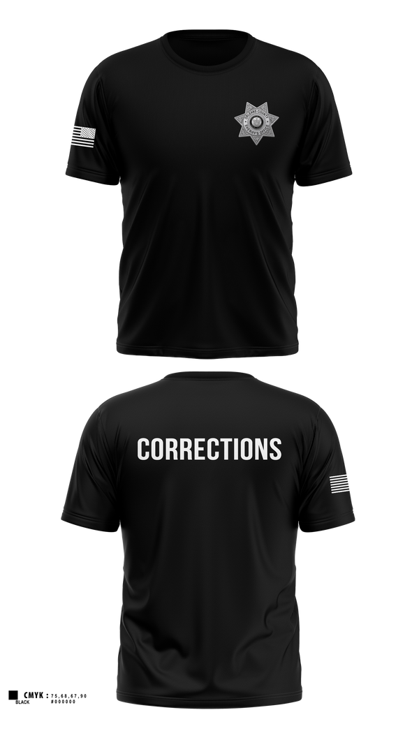 Old School Cotton Feel Shirt, Orleans County Corrections, Police, Teamtime, Team time, sublimation, custom sports apparel, team uniforms, spirit wear, spiritwear, sports uniforms, custom shirts, team store, custom team store, fundraiser sports, apparel fundraiser