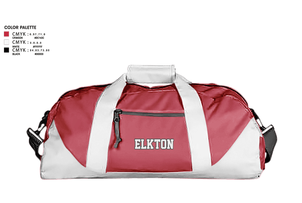 Duffle Bag, Elkton, Women's Basketball, Teamtime, Team time, sublimation, custom sports apparel, team uniforms, spirit wear, spiritwear, sports uniforms, custom shirts, team store, custom team store, fundraiser sports, apparel fundraiser