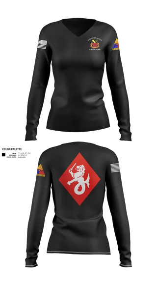 Womens Long Sleeve Vneck Shirt, , Army, Teamtime, Team time, sublimation, custom sports apparel, team uniforms, spirit wear, spiritwear, sports uniforms, custom shirts, team store, custom team store, fundraiser sports, apparel fundraiser