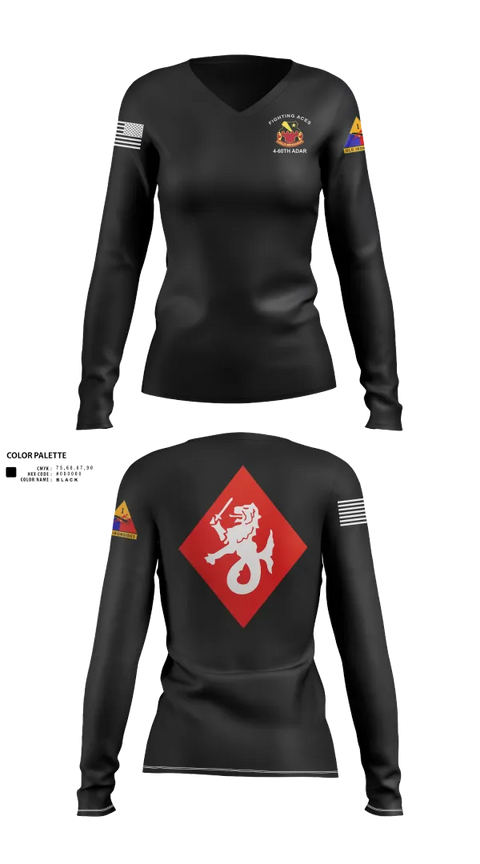 Womens Long Sleeve Vneck Shirt, , Army, Teamtime, Team time, sublimation, custom sports apparel, team uniforms, spirit wear, spiritwear, sports uniforms, custom shirts, team store, custom team store, fundraiser sports, apparel fundraiser