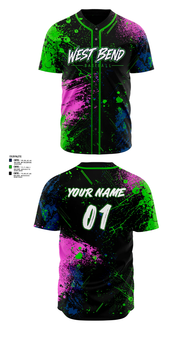 Full Button Baseball Jersey, West bend bulldogs, Baseball, Teamtime, Team time, sublimation, custom sports apparel, team uniforms, spirit wear, spiritwear, sports uniforms, custom shirts, team store, custom team store, fundraiser sports, apparel fundraiser