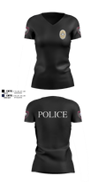 LACY LAKEVIEW POLICE  Women's Short Sleeve V-neck Shirt - 5