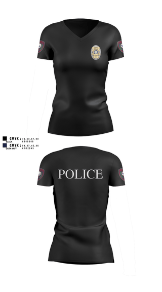 Womens Short Sleeve Vneck Shirt, LACY LAKEVIEW POLICE, Police, Teamtime, Team time, sublimation, custom sports apparel, team uniforms, spirit wear, spiritwear, sports uniforms, custom shirts, team store, custom team store, fundraiser sports, apparel fundraiser
