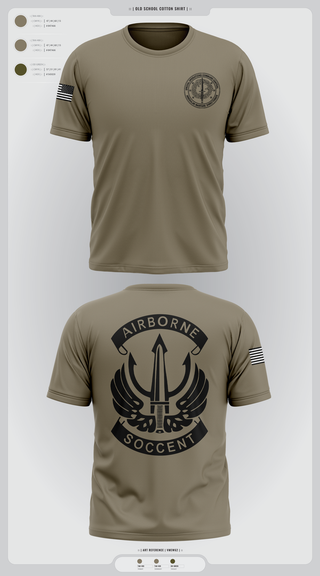 Old School Cotton Feel Shirt, SOCCENT IWD, Army, Teamtime, Team time, sublimation, custom sports apparel, team uniforms, spirit wear, spiritwear, sports uniforms, custom shirts, team store, custom team store, fundraiser sports, apparel fundraiser