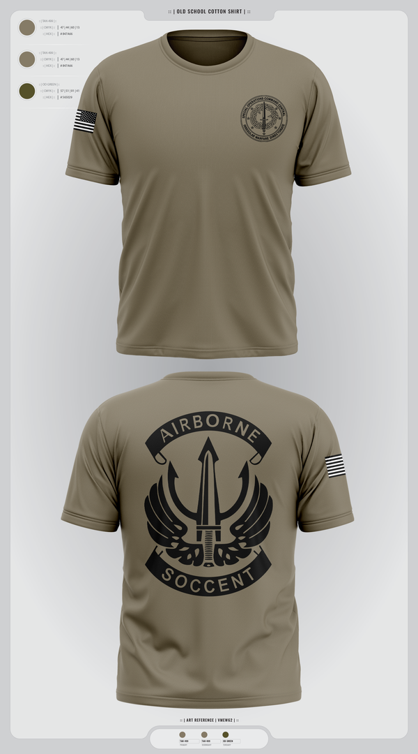 Old School Cotton Feel Shirt, SOCCENT IWD, Army, Teamtime, Team time, sublimation, custom sports apparel, team uniforms, spirit wear, spiritwear, sports uniforms, custom shirts, team store, custom team store, fundraiser sports, apparel fundraiser