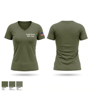 Womens Short Sleeve Vneck Shirt, Iredell County SERT Team, Police, Teamtime, Team time, sublimation, custom sports apparel, team uniforms, spirit wear, spiritwear, sports uniforms, custom shirts, team store, custom team store, fundraiser sports, apparel fundraiser