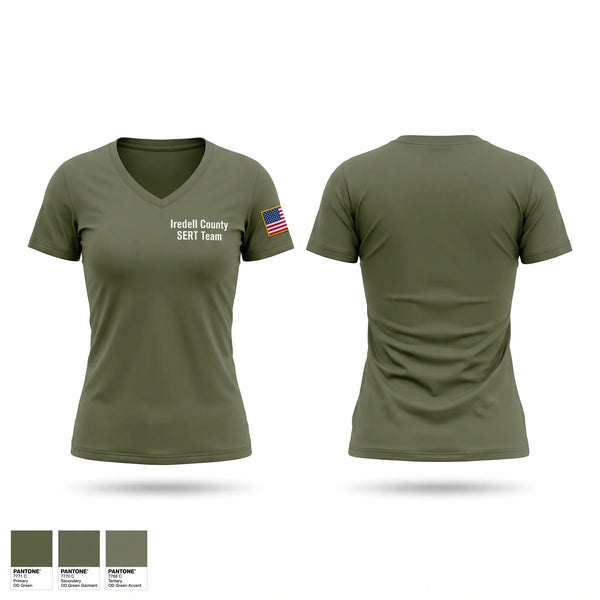 Iredell County SERT Team Women's Short Sleeve V-neck Shirt - 1