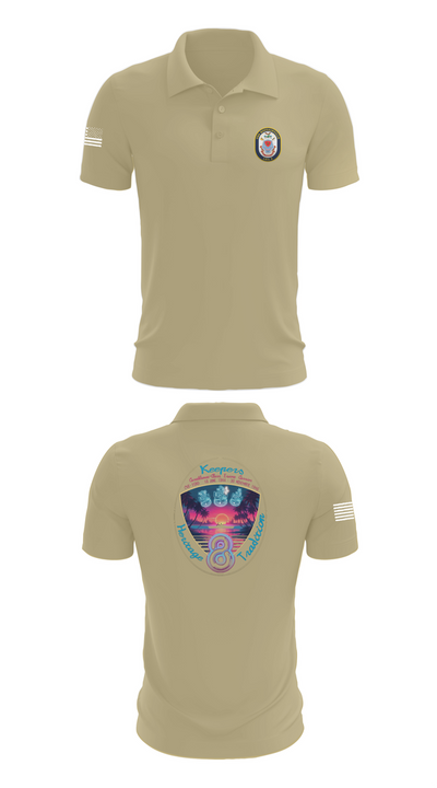 USS Bougainville CPO 89131174 Short Sleeve Performance Polo - 83