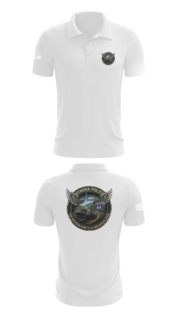 Short Sleeve Performance Polo, Kenova Police Department, Police, Teamtime, Team time, sublimation, custom sports apparel, team uniforms, spirit wear, spiritwear, sports uniforms, custom shirts, team store, custom team store, fundraiser sports, apparel fundraiser
