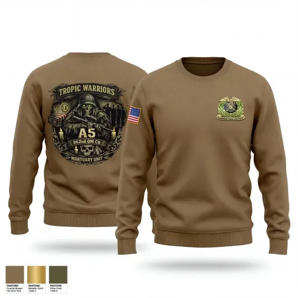 Crew Neck Sweatshirt, 962nd QM CO A5, Army, Teamtime, Team time, sublimation, custom sports apparel, team uniforms, spirit wear, spiritwear, sports uniforms, custom shirts, team store, custom team store, fundraiser sports, apparel fundraiser