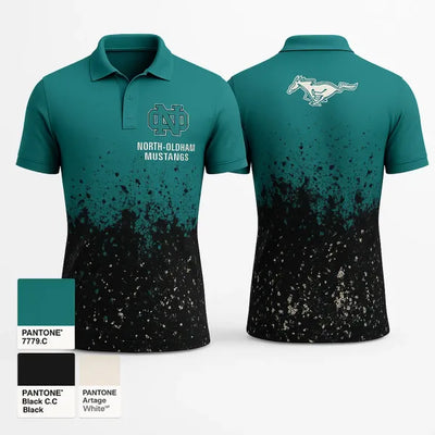 North Oldham Mustangs 77604898 Short Sleeve Performance Polo - 21