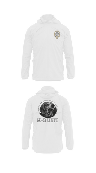 Windbreaker, Farmersville PD K9 Hunter, Police, Teamtime, Team time, sublimation, custom sports apparel, team uniforms, spirit wear, spiritwear, sports uniforms, custom shirts, team store, custom team store, fundraiser sports, apparel fundraiser