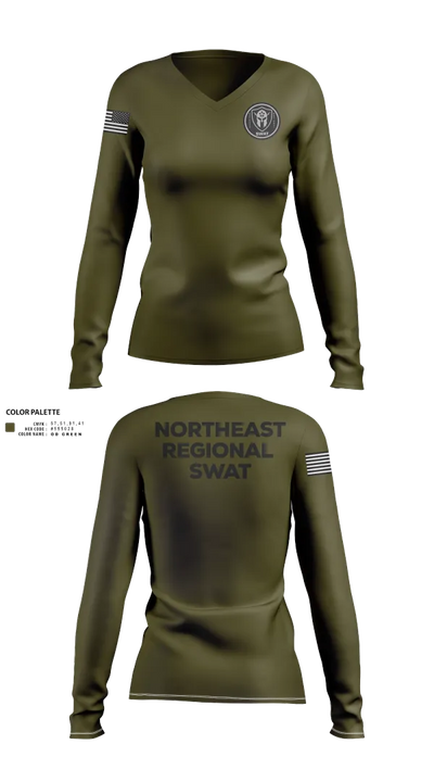 Swat 30841116 Women's Long Sleeve V-neck Shirt - 61