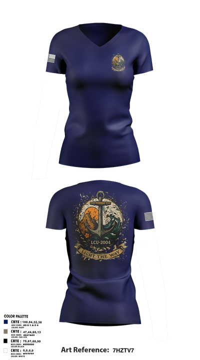 LCU-2004 59546896 Women's Short Sleeve V-neck Shirt - 19