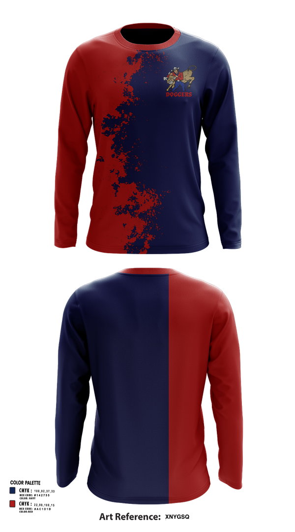 Long Sleeve Performance Shirt, Doggers, , Teamtime, Team time, sublimation, custom sports apparel, team uniforms, spirit wear, spiritwear, sports uniforms, custom shirts, team store, custom team store, fundraiser sports, apparel fundraiser
