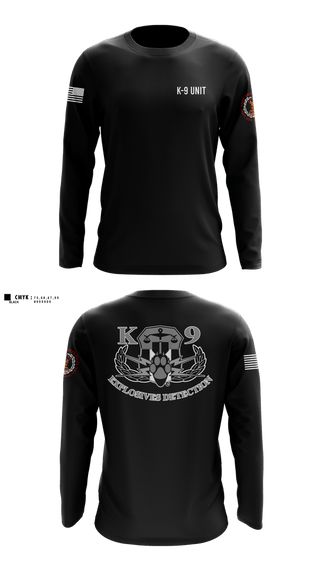 Long Sleeve Performance Shirt, K-9 Unit, Police, Teamtime, Team time, sublimation, custom sports apparel, team uniforms, spirit wear, spiritwear, sports uniforms, custom shirts, team store, custom team store, fundraiser sports, apparel fundraiser