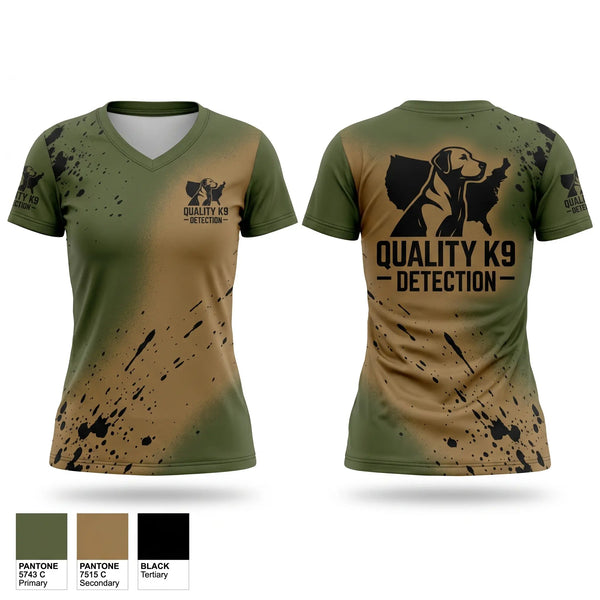 Womens Short Sleeve Vneck Shirt, Quality K9 Concepts, , Teamtime, Team time, sublimation, custom sports apparel, team uniforms, spirit wear, spiritwear, sports uniforms, custom shirts, team store, custom team store, fundraiser sports, apparel fundraiser