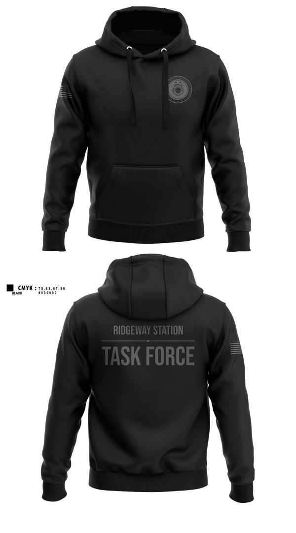 Hoodie, Ridgeway Station Task Force, Police, Teamtime, Team time, sublimation, custom sports apparel, team uniforms, spirit wear, spiritwear, sports uniforms, custom shirts, team store, custom team store, fundraiser sports, apparel fundraiser
