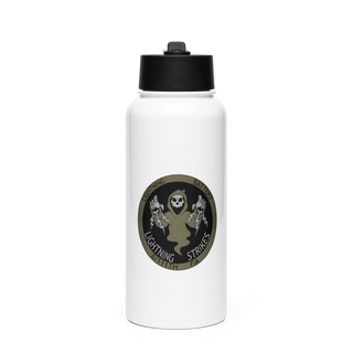 A 1/111 Field Artillery 90044147 Stainless Steel Water Bottle with a Straw Lid