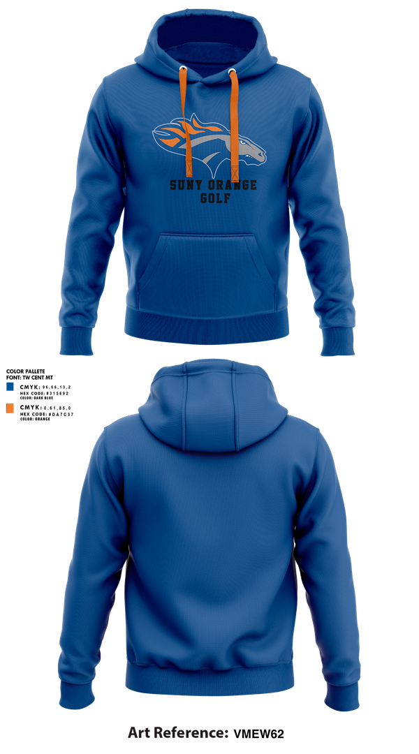 Hoodie, SUNY Orange Golf, Golf, Teamtime, Team time, sublimation, custom sports apparel, team uniforms, spirit wear, spiritwear, sports uniforms, custom shirts, team store, custom team store, fundraiser sports, apparel fundraiser