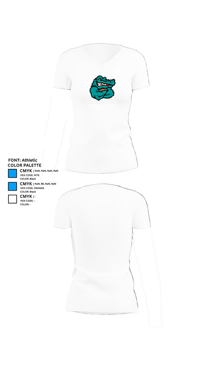 Martin County High School Basketball 52043230 Women's Short Sleeve V-neck Shirt - 18