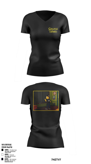 Womens Short Sleeve Vneck Shirt, South Gang Unit, Police, Teamtime, Team time, sublimation, custom sports apparel, team uniforms, spirit wear, spiritwear, sports uniforms, custom shirts, team store, custom team store, fundraiser sports, apparel fundraiser