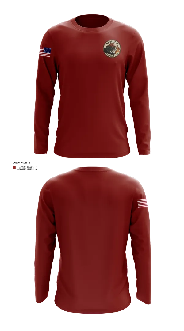 Long Sleeve Performance Shirt, Sheldon Fire Department, Fire Department, Teamtime, Team time, sublimation, custom sports apparel, team uniforms, spirit wear, spiritwear, sports uniforms, custom shirts, team store, custom team store, fundraiser sports, apparel fundraiser