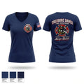 Theodore-Dawes Fire Rescue Women's Short Sleeve V-neck Shirt - 1