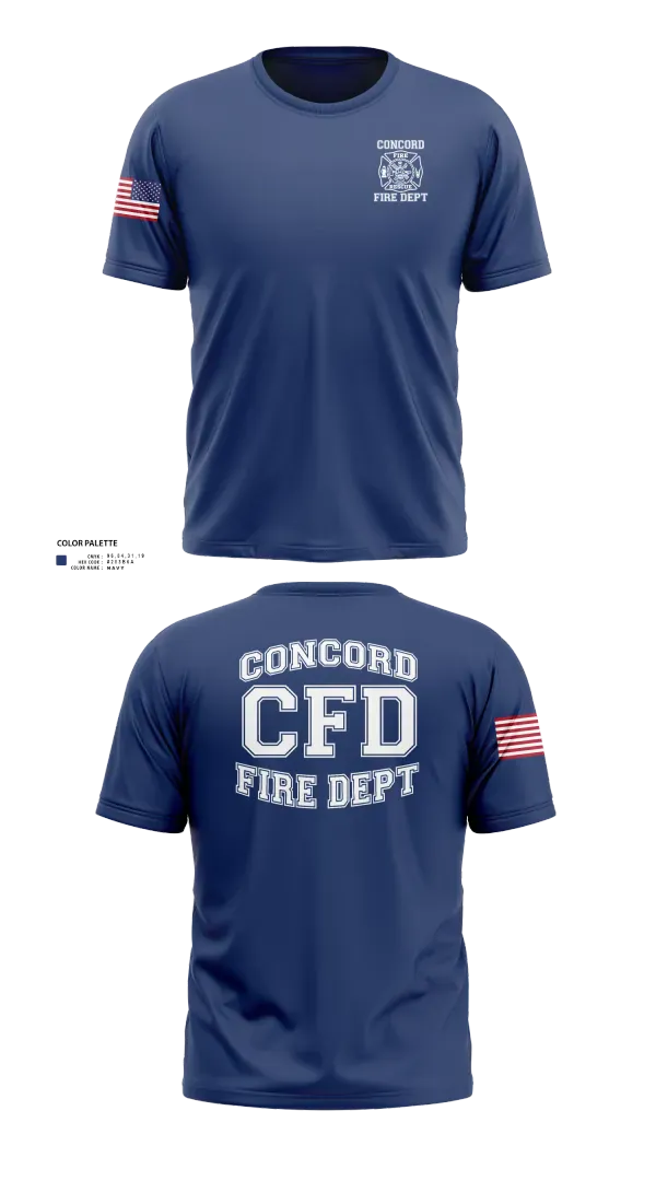 Concord Fire Department 12891860 Old School Cotton Feel Shirt - 21