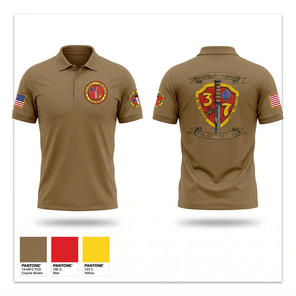 Short Sleeve Performance Polo, 3rd Battalion 7th Marines, Marines, Teamtime, Team time, sublimation, custom sports apparel, team uniforms, spirit wear, spiritwear, sports uniforms, custom shirts, team store, custom team store, fundraiser sports, apparel fundraiser