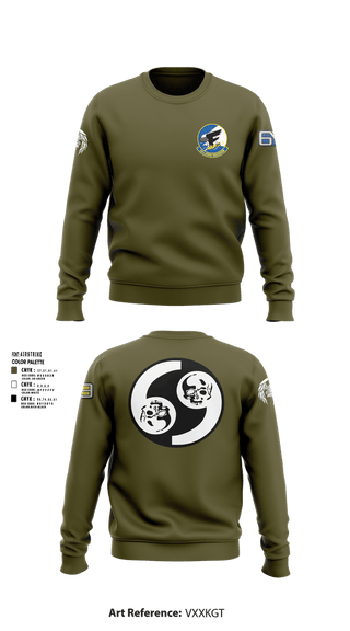 Crew Neck Sweatshirt, 69 BS, Air Force, Teamtime, Team time, sublimation, custom sports apparel, team uniforms, spirit wear, spiritwear, sports uniforms, custom shirts, team store, custom team store, fundraiser sports, apparel fundraiser