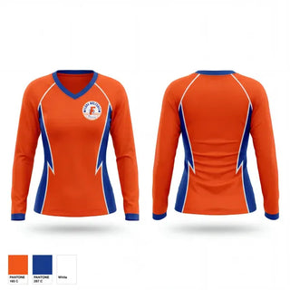 Womens Long Sleeve Vneck Shirt, Flora High School Tennis, Tennis, Teamtime, Team time, sublimation, custom sports apparel, team uniforms, spirit wear, spiritwear, sports uniforms, custom shirts, team store, custom team store, fundraiser sports, apparel fundraiser