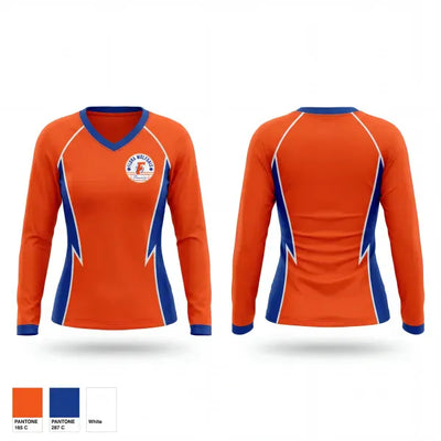 Flora High School Tennis 22446725 Women's Long Sleeve V-neck Shirt - 1