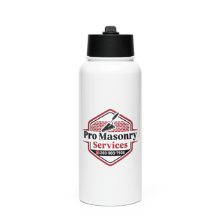 Pro Masonry Services LLC 30906743 Stainless Steel Water Bottle with a Straw Lid