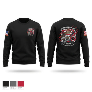 Crew Neck Sweatshirt, Memphis Police City Wide Task Force Team Two, Police, Teamtime, Team time, sublimation, custom sports apparel, team uniforms, spirit wear, spiritwear, sports uniforms, custom shirts, team store, custom team store, fundraiser sports, apparel fundraiser