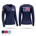 La County Fire Search Dogs Women's Long Sleeve V-neck Shirt - 1