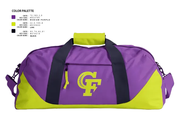 Duffle Bag, Charge Fastpitch, Softball, Teamtime, Team time, sublimation, custom sports apparel, team uniforms, spirit wear, spiritwear, sports uniforms, custom shirts, team store, custom team store, fundraiser sports, apparel fundraiser