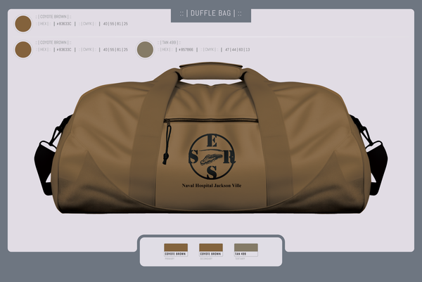 Duffle Bag, Naval Hospital Jacksonville ERSS, , Teamtime, Team time, sublimation, custom sports apparel, team uniforms, spirit wear, spiritwear, sports uniforms, custom shirts, team store, custom team store, fundraiser sports, apparel fundraiser