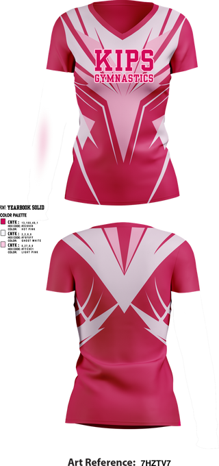 Womens Short Sleeve Vneck Shirt, Kips gymnastics, Spirit Store, Teamtime, Team time, sublimation, custom sports apparel, team uniforms, spirit wear, spiritwear, sports uniforms, custom shirts, team store, custom team store, fundraiser sports, apparel fundraiser