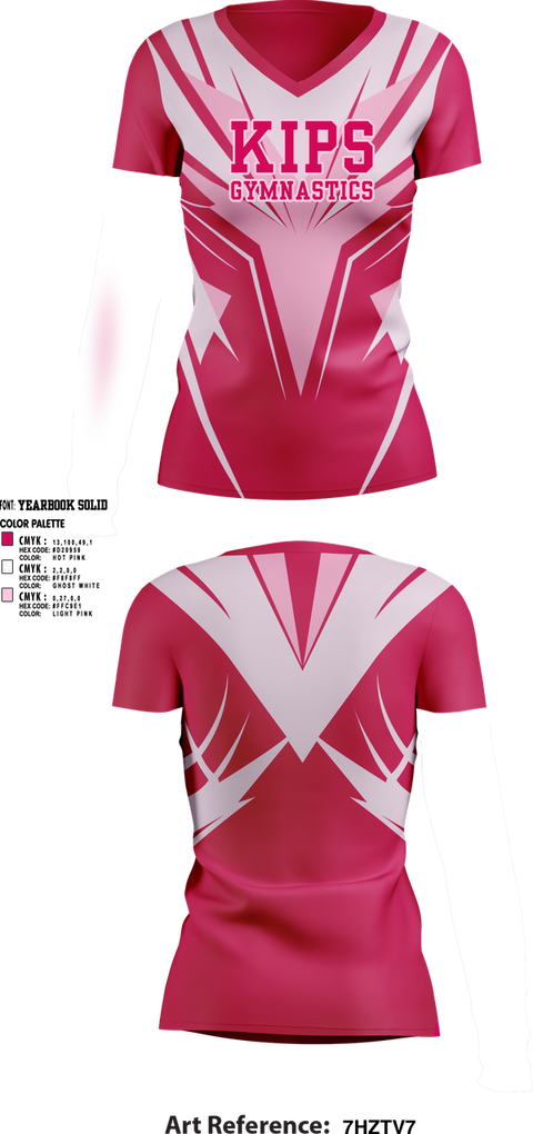 Womens Short Sleeve Vneck Shirt, Kips gymnastics, Spirit Store, Teamtime, Team time, sublimation, custom sports apparel, team uniforms, spirit wear, spiritwear, sports uniforms, custom shirts, team store, custom team store, fundraiser sports, apparel fundraiser